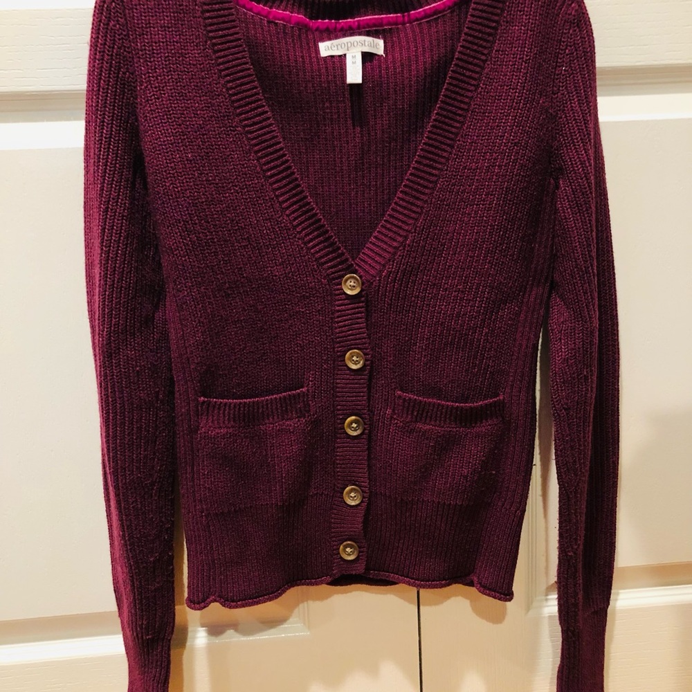 Aeropostale Purple Cardigan